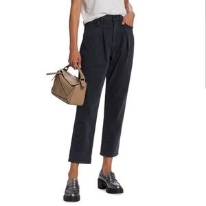 MOTHER Black Ankle Cropped Pants
